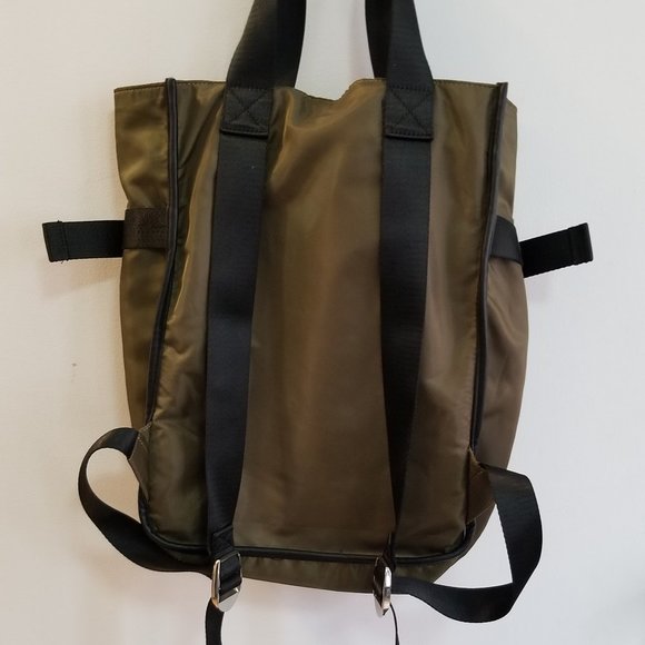 Zara Olive Green Convertible Backpack - Picture 3 of 4